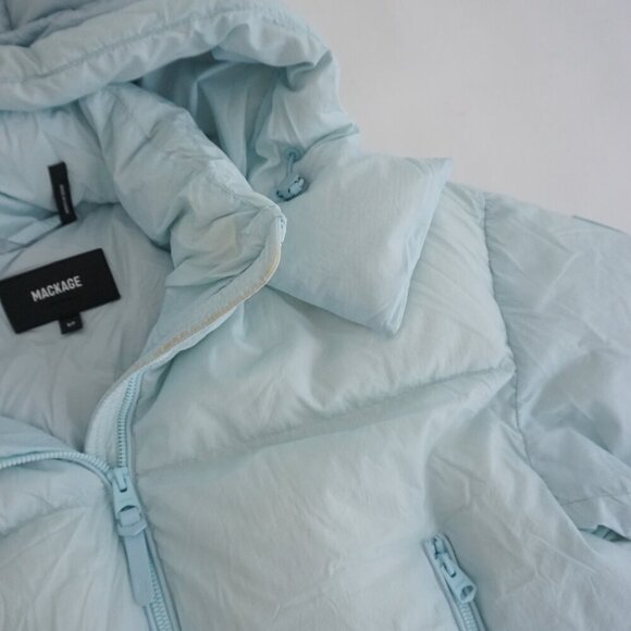 Mackage Tessy Pastel Sky Blue Duck Down Puffer Winter Jacket S - Picture 10 of 16
